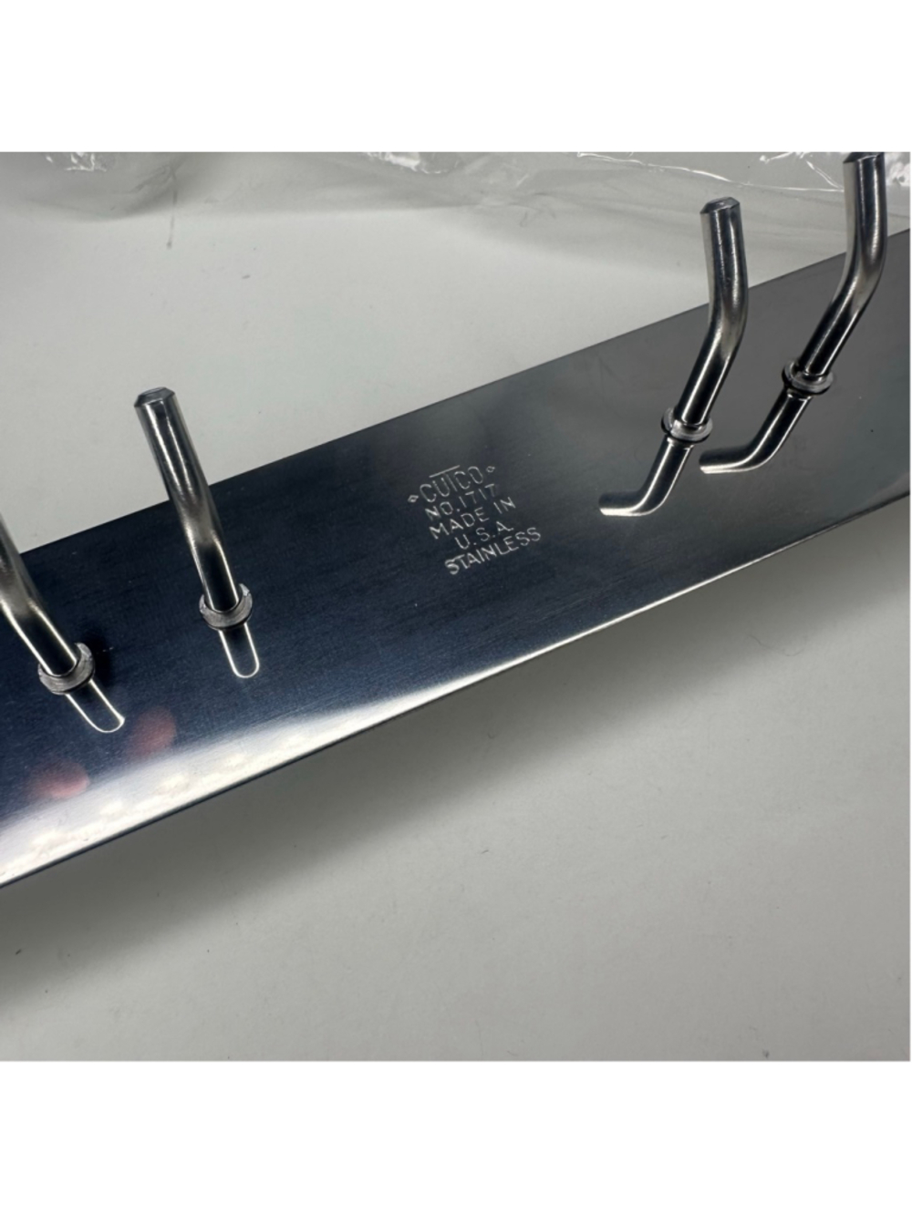 NEW Cutco #1717 Stainless Steel 6- Hook Wall Mount Kitchen Tool Rack Made in USA - Picture 3 of 7